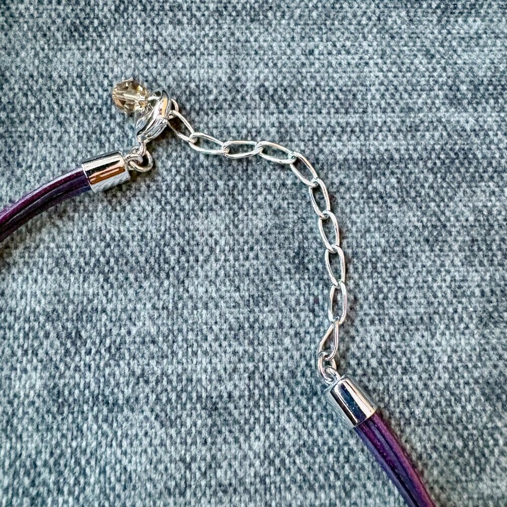 J.Crew Multicolor Crystal Cluster Statement Penda… - image 2